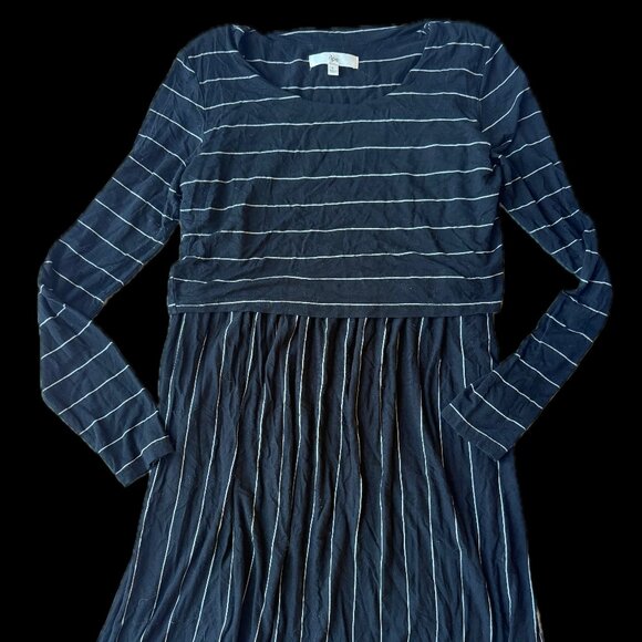 Breastfeeding/maternity striped dress - Picture 1 of 1